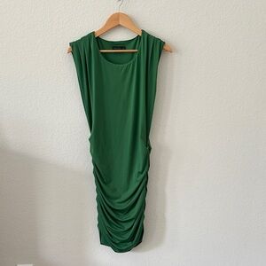 Doublju Sz L Forest Green Midi Dress